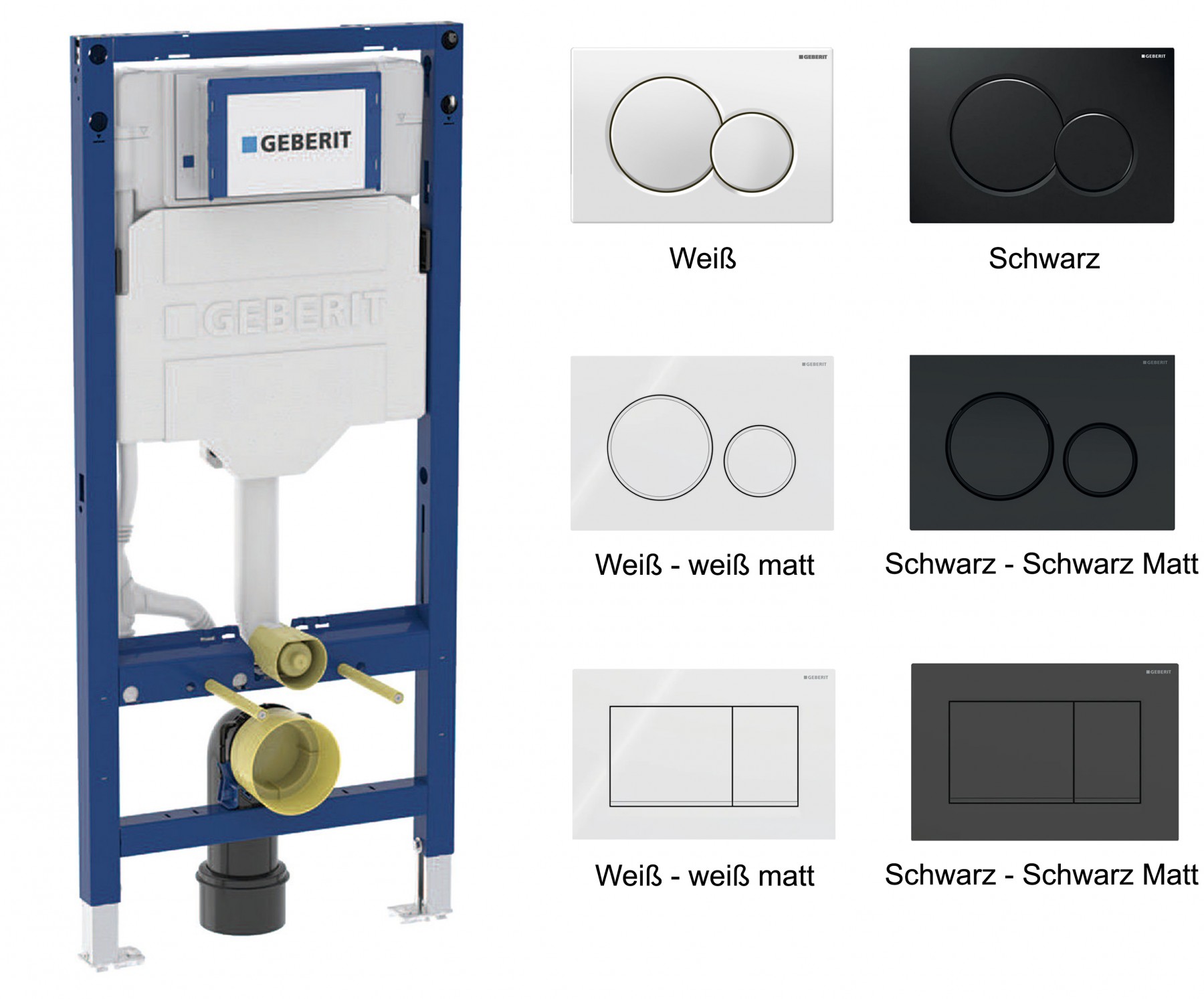 Geberit  Duofix Element Set für Wand WC, Bauhöhe 112 cm UP320 111300006