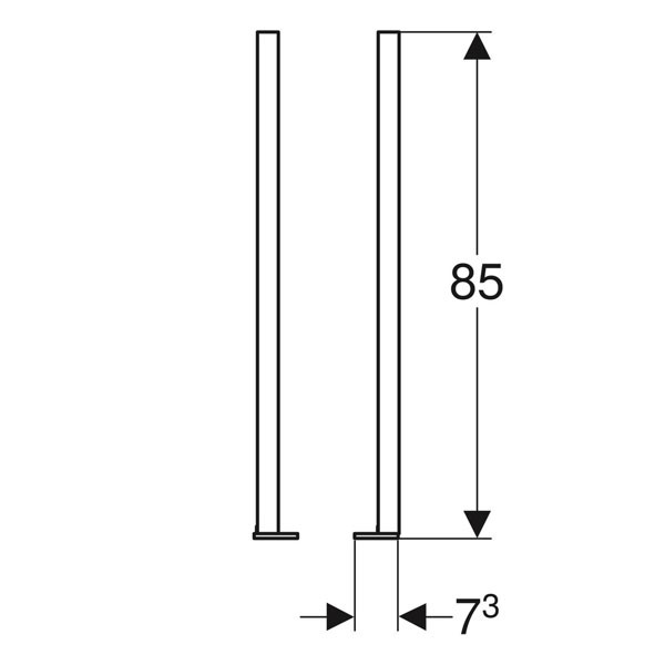 Geberit Duofix Fussverl.-Set für Fußbodenaufbau 20-40 cm