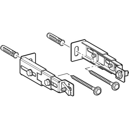 Geberit Duofix Set Fußbefestigung an Rückwand (2 St.)