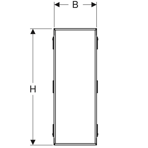 Geberit GIS Nischenablagebox hoch 461790001