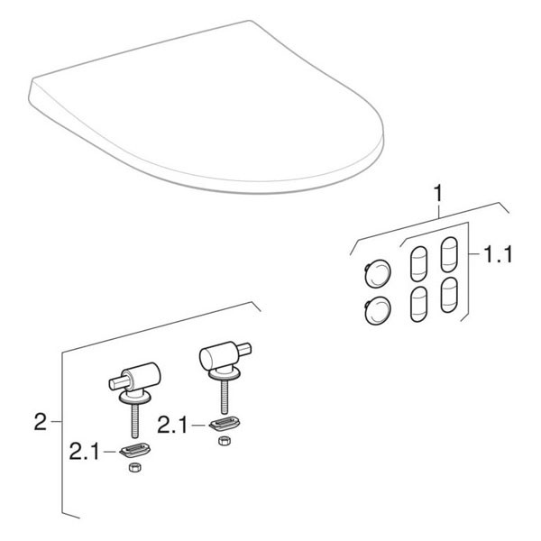 Geberit iCon Set SWC, Tiefsp., wandbündig geschl.,TurboFlush, WC-Sitz T:56cm, weiß