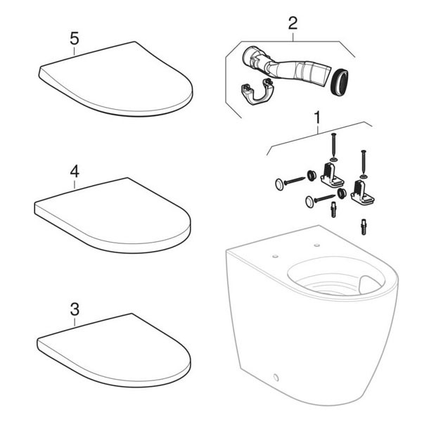 Geberit iCon Set SWC, Tiefsp., wandbündig geschl.,TurboFlush, WC-Sitz, T:56cm, wem