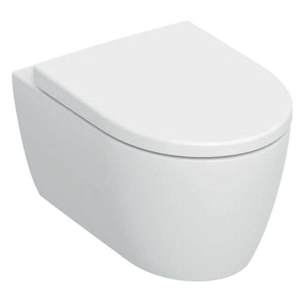 Geberit iCon Set WWC, Tiefsp., geschl. Form TurboFlush, m. WC-Sitz, T:53cm, weiß
