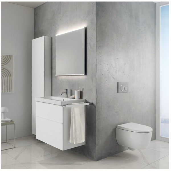 Geberit iCon Set WWC Tiefsp., verk., geschl. TurboFlush, m. WC-Sitz, T:49cm, weiß