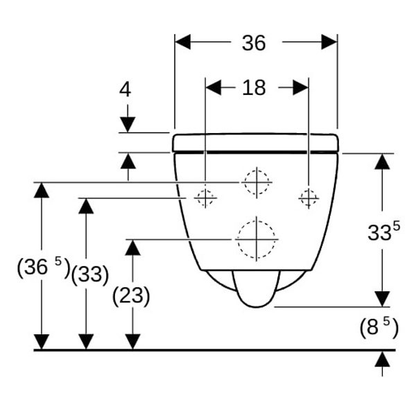 GE iCon Set WWC Tiefsp., verk., geschl. TurboFlush, WC-Sitz, T:49cm, weiß, Tect