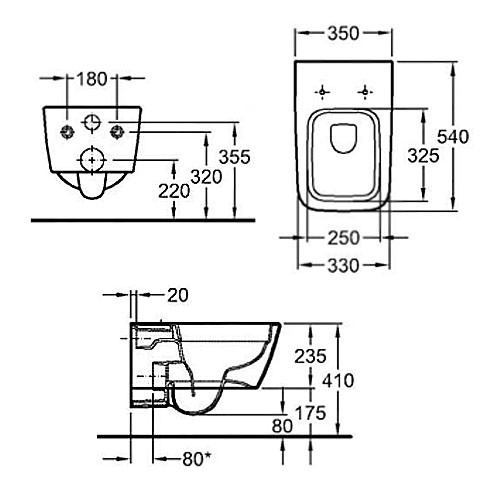 Geberit iCon Square Spülrandloses, wandhängendes Tiefspül-WC mit KeraTect-Beschichtung 201950600