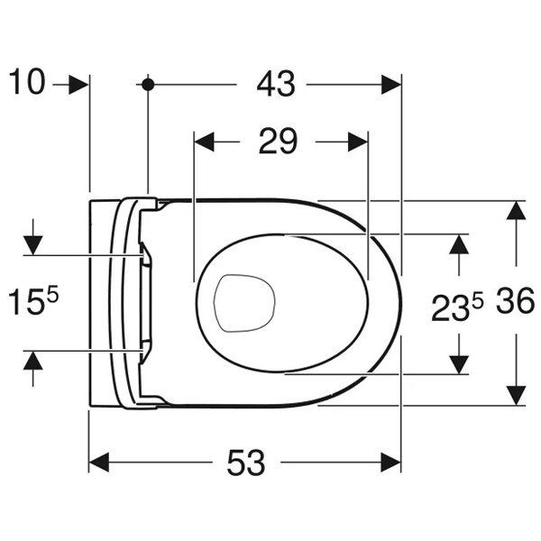 GE iCon Set Wand-WC mit WC-Sitz, Rimfree Tiefspüler, geschl., T:53cm, weiß matt