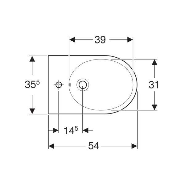 GE iCon Wandbidet mit Überlauf