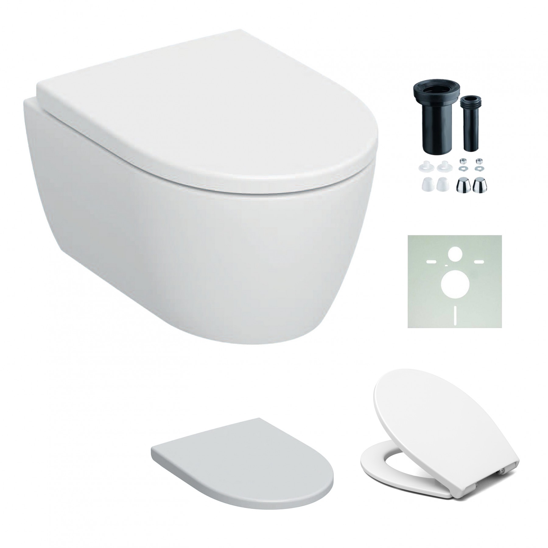Geberit iCon wandhängendes Tiefspül-WC mit KeraTect Beschichtung, weiß 503048008
