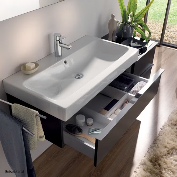 Geberit Waschtisch iCon 900x485mm mit Hahnloch, mit Überlauf weiß(alpin)