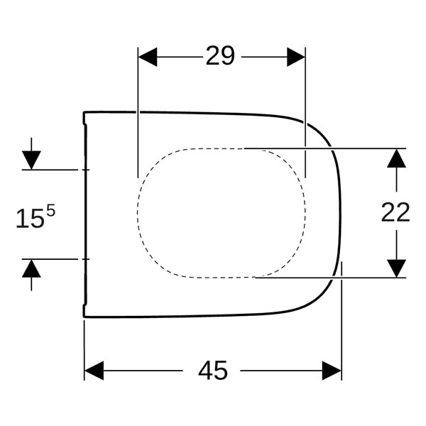 GE iCon WC-Sitz eckiges Design m. Absenkautomatik, Quick Release, weiß