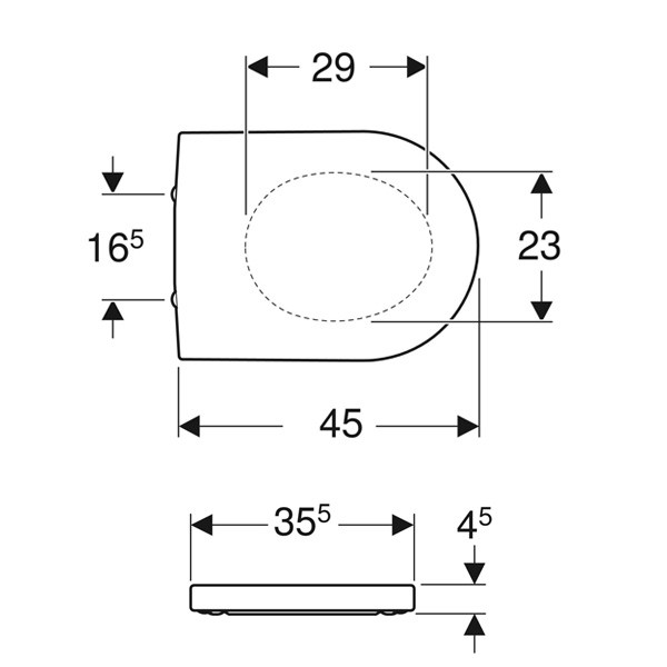 GE iCon WC-Sitz mit  Absenkautomatik, Quick Release