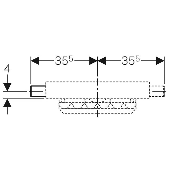 Geberit Kombifix Element für Dusche mit Wandablauf d50
