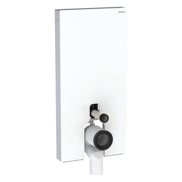 Geberit Monolith Plus Sanitärmodul f. SWC 101cm, Glas weiß /Aluminium