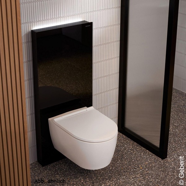 Geberit Monolith Plus Sanitärmodul f. WWC 101cm, Glas lava / alu. schwarzchrom