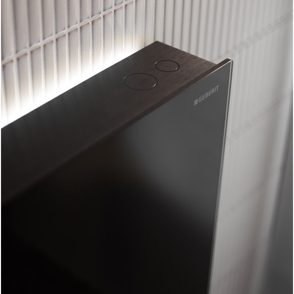 GE Monolith Plus Sanitärmodul für WWC 101cm, Glas schwarz /schwarz Alu. gebü.