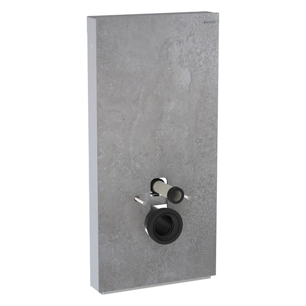 Geberit Monolith Plus Sanitärmodul f. WWC 101cm Steinzeug Betonoptik, Aluminium