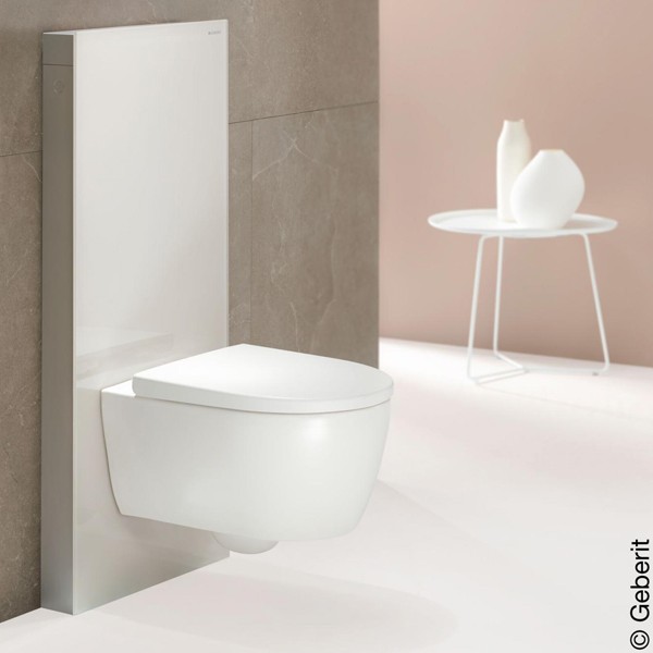 Geberit Monolith Plus Sanitärmodul f. WWC 114cm, Glas sand-grau /Aluminium
