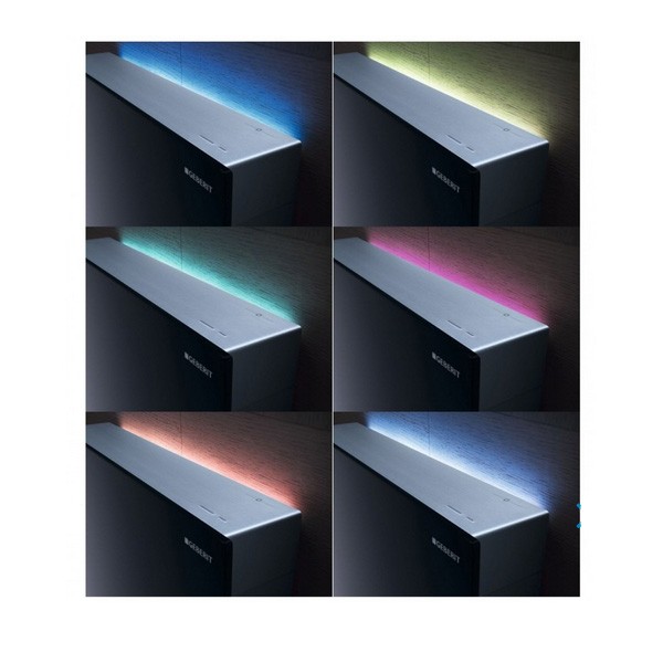 GE Monolith Plus Sanitärmodul für WWC 101cm, Steinzeug Betonoptik, Aluminium