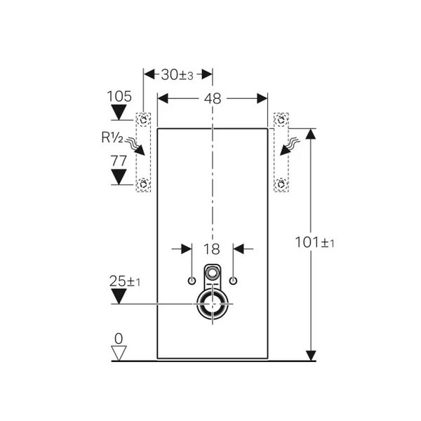 GE Monolith Plus Sanitärmodul für WWC 101cm Steinzeug Schieferoptik, Alu.