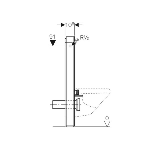 GE Monolith Plus Sanitärmodul für WWC 101cm Steinzeug Schieferoptik, Alu.