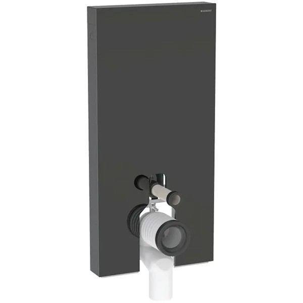 Geberit Monolith Sanitärmodul für Stand-WC 101cm Glas schwarz, Alu. schwarzchrom