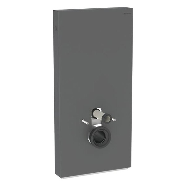 GE Monolith Sanitärmodul für Wand-WC 101cm, Glas schwarz /schwarz Alu. gebü.