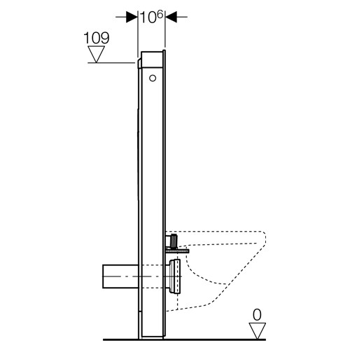 Geberit Monolith Sanitärmodul für Wand-WC 114 cm Glas weiß