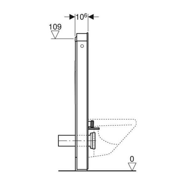 GE Monolith Sanitärmodul für Wand-WC 114cm, Glas sand-grau, Aluminium