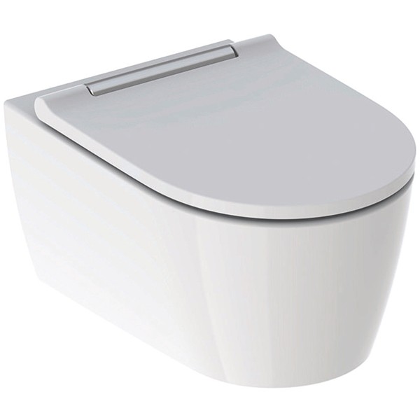 Geberit ONE Set Wand-WC mit WC-Sitz und KeraTect weiß/glanzverchromt 500202011