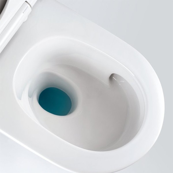 GE ONE Set Wand-WC mit WC-Sitz weiß/glanzverchromt