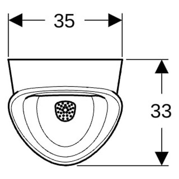 Geberit Renova M Urinal, Zulauf von hinten Abgang hinten od. unten, weiß, KeraTect