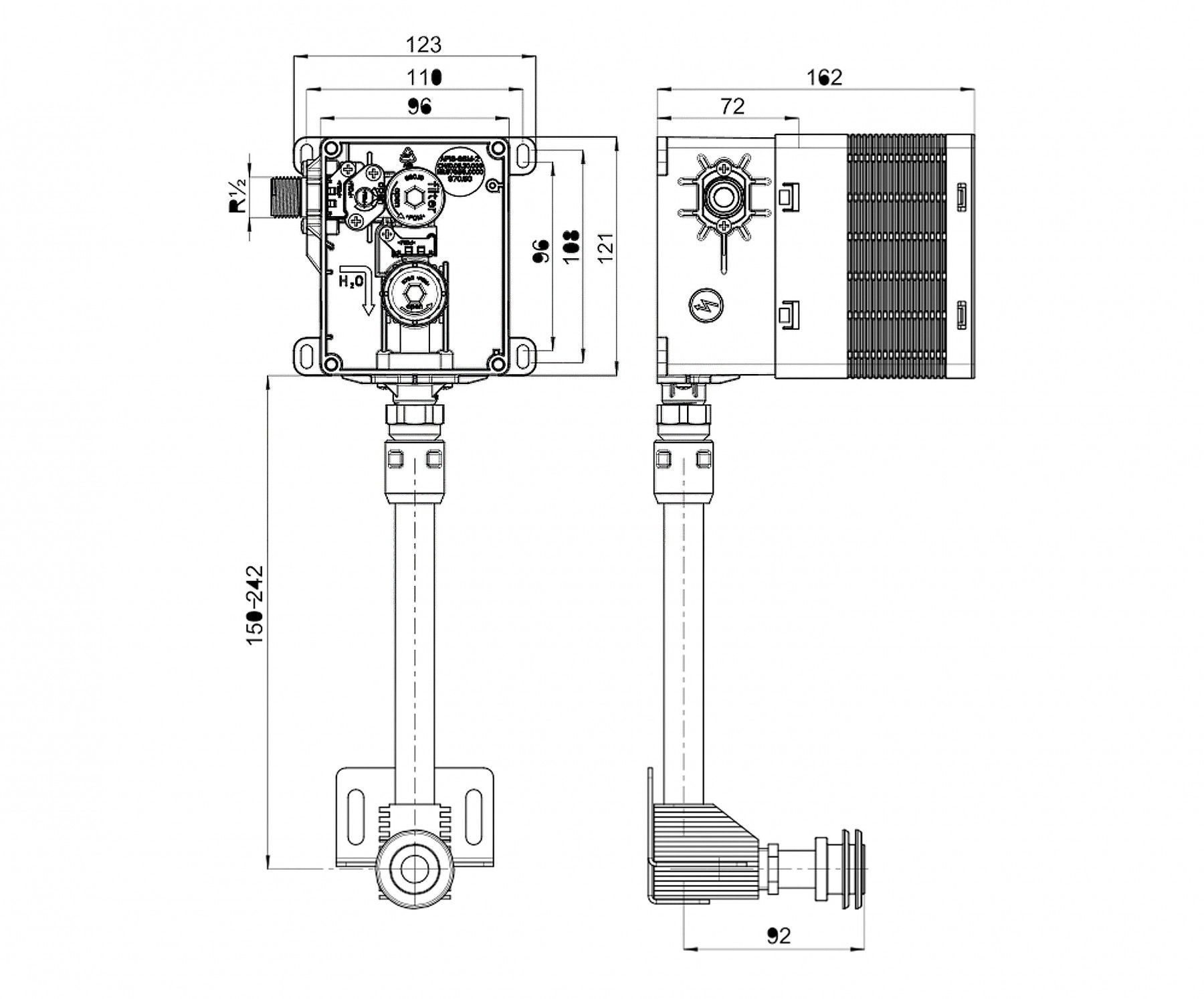 Geberit Renova Plan Urinal Set mit Deckel inkl. Beschichtung 235120600
