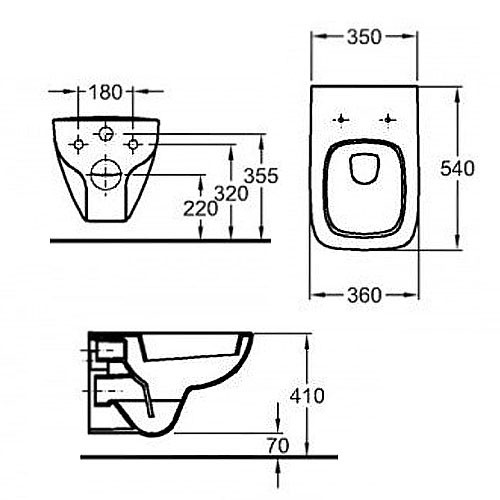Geberit Renova Plan wandhängendes Tiefspül-WC mit KeraTect-Beschichtung 202150600