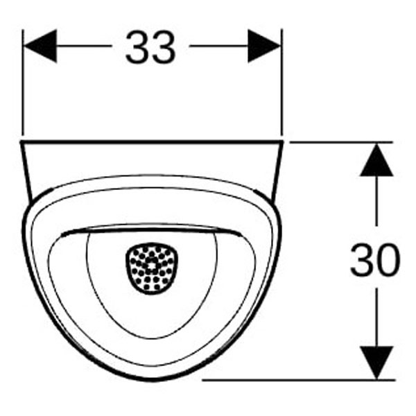 Geberit Renova S Urinal, Zulauf von hinten Abgang hinten od. unten, weiß
