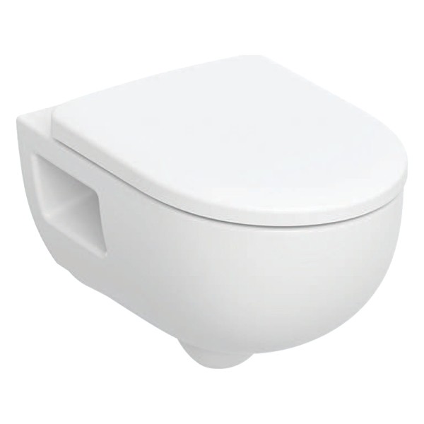 Geberit Renova Wand-WC-Tiefspüler, teilgeschlossen TurboFlush, T:53cm, weiß 503156001