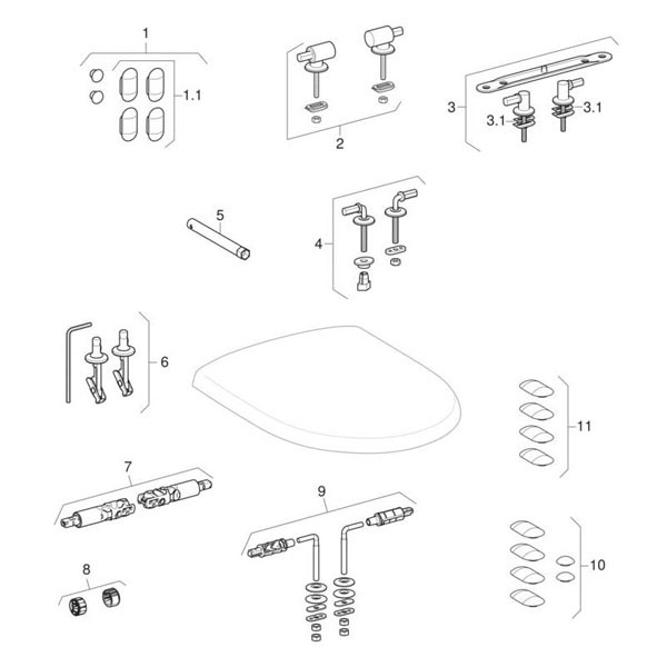 Geberit Renova WWC, Tiefspüler TurboFlush, T:54cm, weiß