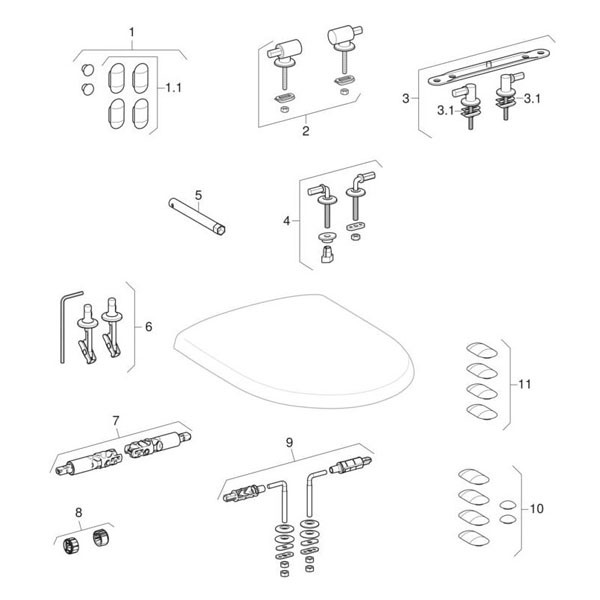 Geberit Renova WWC, Tiefspüler TurboFlush, T:54cm, weiß, KeraTect