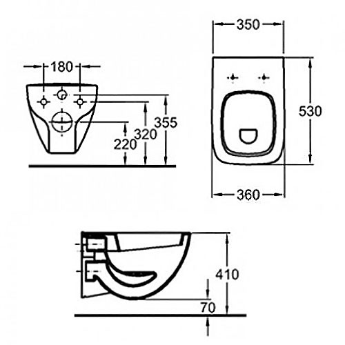 Geberit Renova wandhängendes Tiefspül-WC mit KeraTect-Beschichtung 203040600