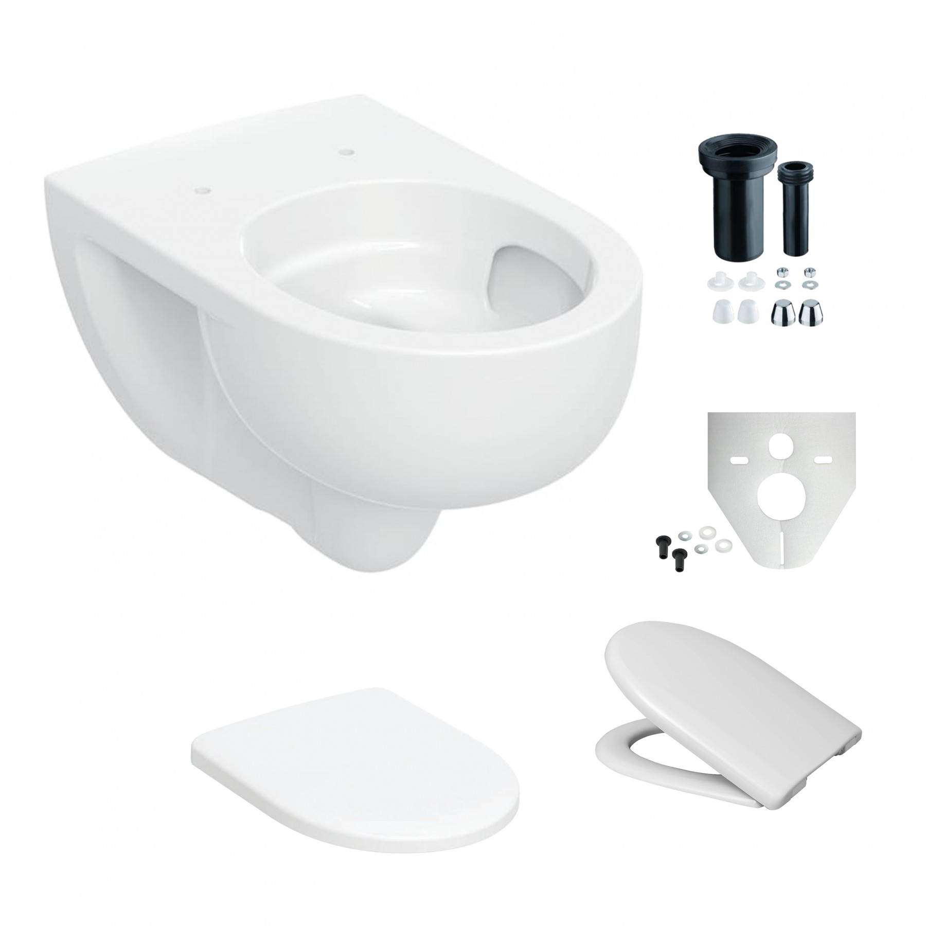 Geberit Renova wandhängendes Tiefspül-WC mit KeraTect Beschichtung, weiß 503061008