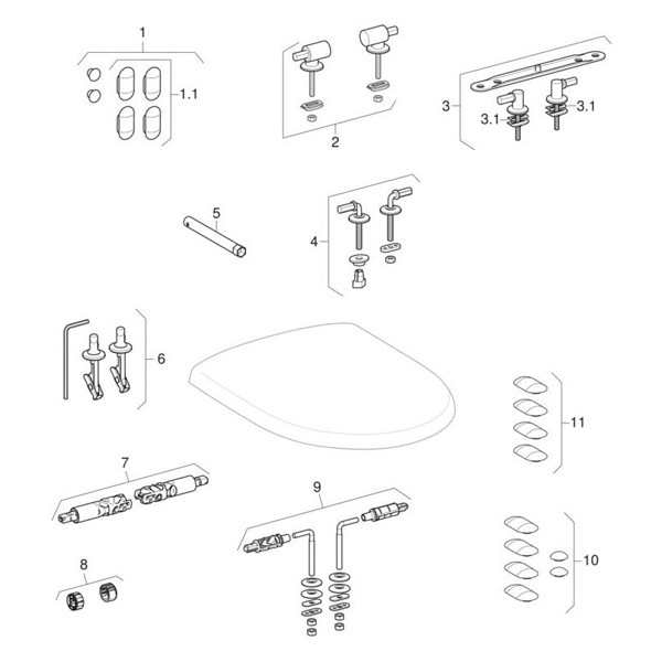 Geberit Renova WC-Sitz mit Deckel, mit Absenkautomatik 573025 weiß (alpin)