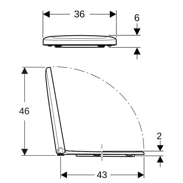 Geberit WC-Sitz Renova Nr.1 573010 weiß(alpin) Scharniere Edelstahl DIN