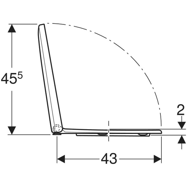 Geberit Renova WC-Sitz, Befestigung von oben weiß