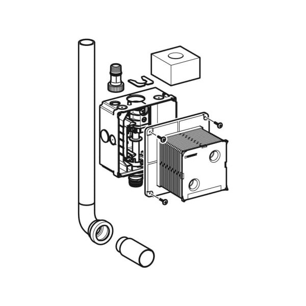 GE Urinal Rohbau-Set mit Spülrohr für UR-Strg. ab 2009