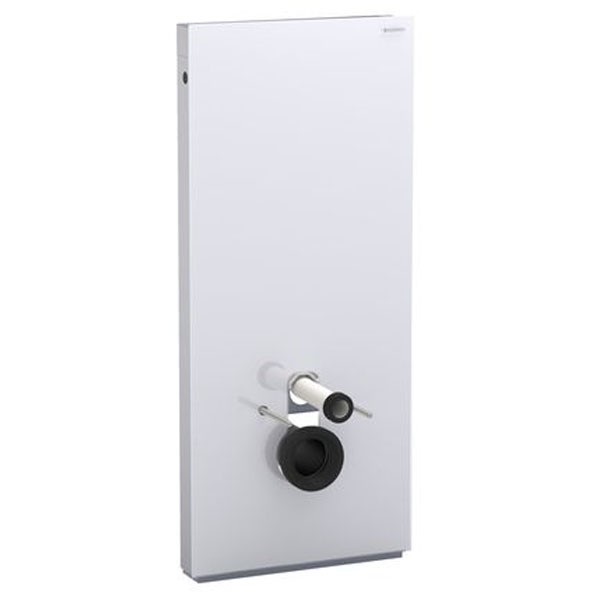GEBERIT SET AquaClean Alba Dusch-WC Komplettanlage + Monolith Sanitärmodul für Wand-WC 114 cm Glas weiß