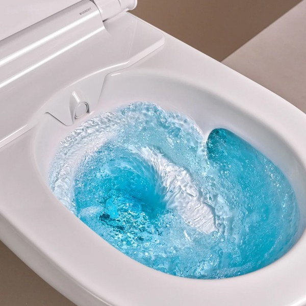 GEBERIT SET AquaClean Alba Dusch-WC Komplettanlage + Monolith Sanitärmodul für Wand-WC 114 cm Glas weiß