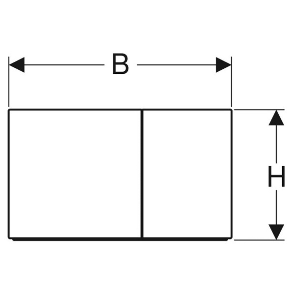 GE Sigma70 BetPl., für 2-Mengen-Spülung Glas schwarz