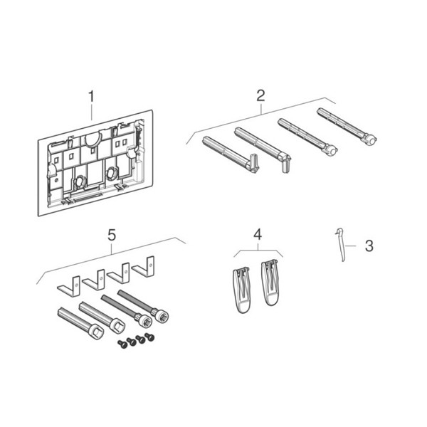 Geberit Sigma70 BetPl., für 2-Mengen-Spülung Edelstahl