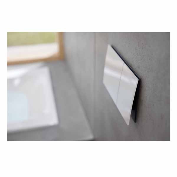Geberit Sigma70 BetPl., für 2-Mengen-Spülung Glas weiß