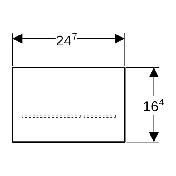 GEBERIT Sigma80, berührungslose Betätigungsplatte, WC-Steuerung mit elektronischer Spülauslösung, für 2-Mengen-Spülung, Glas schwarz